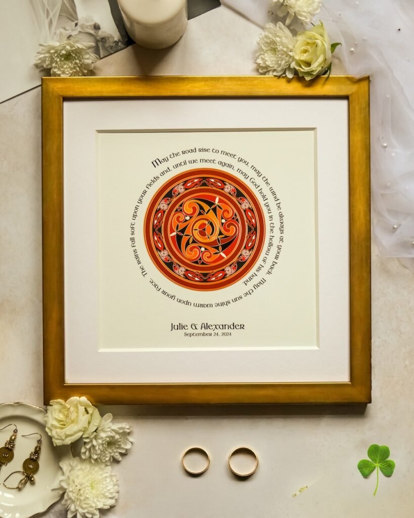 Wedding blessing flatlay